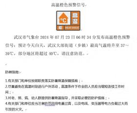 高溫橙色預(yù)警！明天或達(dá)40℃  第1張